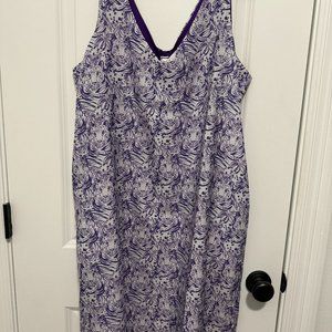 NWT Reversible Purple and Tiger Print Dress, Size XL